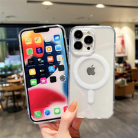 En stock, coque de téléphone transparente en TPU avec boîte pour iPhone 18 Pro Max, coque magnétique transparente pour iPhone 18 17 16 Pro Max pour iPhone