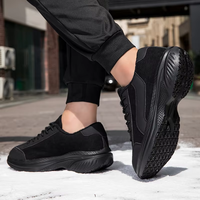 Chaussures décontractées pour hommes à lacets, doublure chaude en peluche, coupe large, respirantes, légères, confortables, anti-choc, grandes tailles, printemps