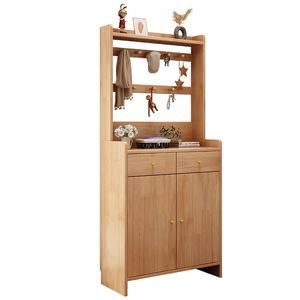 <b>Shoe</b> Cabinet Coat Cabinet Entryway Storage Cabinet Large Capacity Multifunctional Living Room Cabinet With <b>Hooks</b> And Drawers - Product Image 5