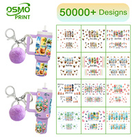 Nouveauté OSMO : Plus de 5000 designs UV DTF, mini porte-clés Stanley tropical, enveloppes pour porte-clés, autocollants de transfert UV de petite taille
