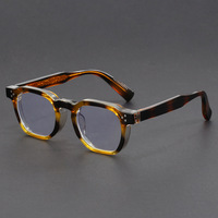 Lunettes optiques de luxe unisexes de haute qualité, montures de lunettes carrées géométriques, verres transparents solides anti-lumière bleue