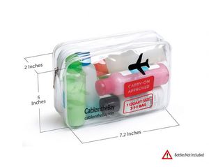 TSA Approved Airline Toiletry <b>Bag</b> Quart Sized with Zipper Airport Compliant Clear <b>Bag</b> Carry-On Luggage Travel Backpack - Product Image 3