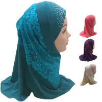 Malaysia Hijab with Lace for Kids, Little Girl, Hot Hat