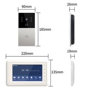 Interphone vidéo intelligent 1080P 1 ensemble = <span class=keywords><strong>F1</strong></span>+3*AT7, interphone vidéo IP intelligent avec application TUYA, sonnette vidéo avec caméra WDR pour villa - Product Image 2