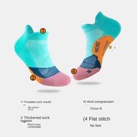 Calcetines Deportivos Transpirables para Tobillo, Calcetines Deportivos Antiabrasión para Maratón, Ciclismo y Entrenamiento Físico