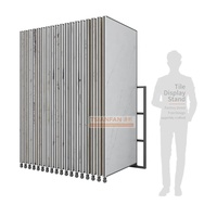 Présentoir mobile robuste pour carreaux de céramique, conception peu encombrante, grand présentoir pour dalles de marbre et de quartz