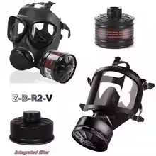Máscara Respiratoria Facial Completa Tao Shield con Filtro de Cartucho, Protección Contra Gases Químicos, Reutilizable, de Goma de Alta Calidad - Product Image 2