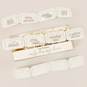 Tarjetas de cupones <span class=keywords><strong>para</strong></span> <span class=keywords><strong>parejas</strong></span> románticas con impresión de papel personalizada, <span class=keywords><strong>regalo</strong></span> de boda, cupones de actividad amorosa, billete - Product Image 3