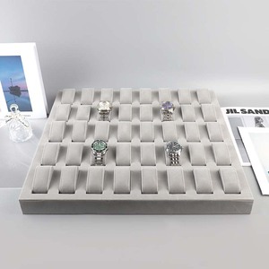 Chất Lượng Cao Sợi Nhỏ Nhung Biểu Tượng Tùy Chỉnh Lớn Đồng Hồ Hiển Thị Khay Cho Da Dây Đeo Cổ Tay Đồng Hồ Showcase Khay - Product Image 6