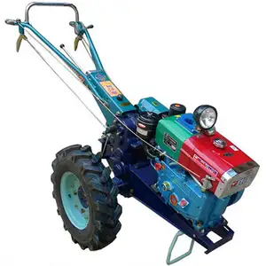 Mini Land Plowing Machine Farming Equipment Farm Power Tiller 12HP 15HP 18HP Hand Walking Agricultural Tractor with Rotavator