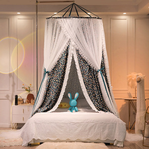 Filet de rideau suspendu princesse cerceau rond lit transparent <span class=keywords><strong>moustiquaire</strong></span> pour lit King Size lit à baldaquin - Product Image 5