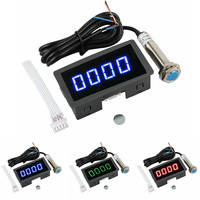 Tachymètre numérique de haute précision rouge 0,56 pouces 4 LED DC 8-24V pour voiture, moteur, mesure de vitesse, testeur de régime 10-9999 tr/min