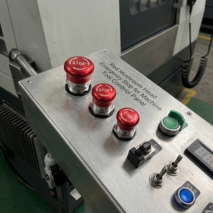 Bouton d'arrêt d'urgence à tête de champignon rouge 22 mm, contact 1NO 1NF, interrupteur à bouton-poussoir de sécurité IP65 pour contrôle d'automatisation industrielle - Product Image 4