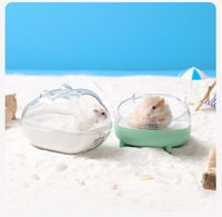 Toilette pour hamster, bac à urine spécial anti-odeur pour hamster d'or, transparent, anti-éclaboussures, écologique, réutilisable