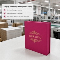 Boîte cadeau de mariage personnalisée avec impression, fermeture magnétique rigide, pliable, dorure magenta, vente en gros directe d'usine, emballage plat