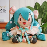 Boneka Plush Hatsune Magical Miku Kawaii Laris Manis Grosir, Ukuran 32cm & 50cm, Bantal & Bantalan Lembut untuk Anak-Anak