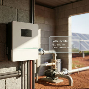 ระบบไฮบริดโซลาร์กริด 11KW 48V พร้อมระบบ MPPT คู่ ระบบเฟสเดียว IP54 หน้าจอ LCD รองรับแบตเตอรี่ลิเธียมและตะกั่วกรด แรงดันไฟฟ้าขาออก 120VAC รุ่น Hibrido NEHC0014 Solar Inv - Product Image 6