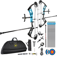 Paket Busur dan Anak Panah Topoint Archery T1 Target Compound Bow untuk Busur Panahan Kompetisi, Riser Busur Berburu dengan Pemesinan CNC