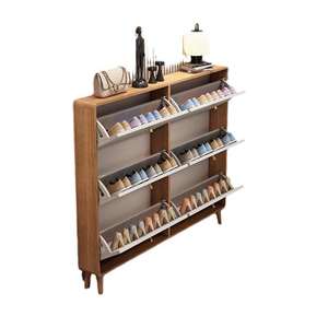 リビングルーム玄関用キャビネット収納3層フリップカバー靴キャビネット - Product Image 3