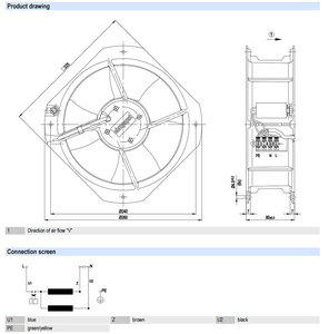 Ventilateur axial haute efficacité ebm-papst W2E200-HK38-01/F01 de 200 mm pour systèmes industriels HVAC - Product Image 2