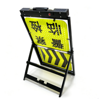 Panneau d'inspection de véhicule portable en aluminium, panneau d'avertissement routier pliable à LED, haute visibilité, réfléchissant, IP66