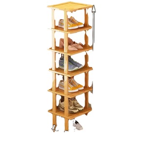 Nan Bamboo Standing <b>Shoe</b> Rack Multi Tier <b>Space</b> <b>Saving</b> Indoor Bedroom Dorm Home Entrance <b>Storage</b> Organizer - Product Image 2