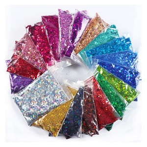 50g Laser Hexagon Nail Glitter Powder Mixed Size Colorful Large <b>Sequins</b> for Nail Art Decoration - Product Image 5