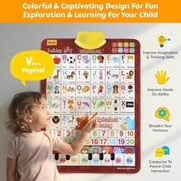 Alphabet bilingue anglais et espagnol ABC numéro mot musique affiche jouet d'apprentissage interactif parlant tableau mural jouet éducatif