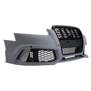 Kit carrosserie pour pare-chocs avant Audi A6 C6 RS6 avec calandre, cache-phares antibrouillard, lèvre avant ABS 2005-2012 - Product Image 5