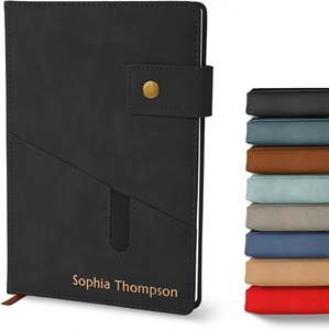 Personalized Custom Logo <b>A5</b> <b>Lined</b> Leather Journal - Hardcover Executive <b>Notebook</b> for Men & Women - Product Image 1