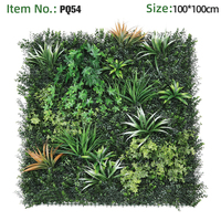 Panneaux de haie verticale artificielle 100x100cm, plantes vertes, fougères tropicales pour aménagement extérieur et intérieur, paysages de complexes hôteliers, OEM
