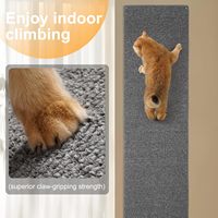 Grattoir mural pour chat, tapis d'escalade mural pour chat épaissi, tapis à gratter pour animaux de compagnie extra long, tapis à gratter pour chat auto-adhésif