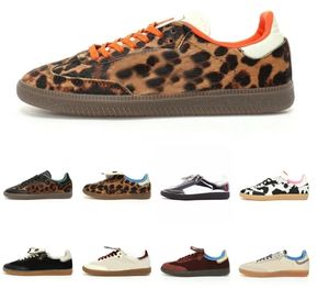 Wales Bonner Samba <strong>Leo</strong> Leopard Low Trainers Cream White Grey Suede Ponyy Calfskin Metallic Leather Low-Top Sneakers - Product Image 5