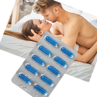 Etiqueta OEM Maca Endurance Prostate Agrandar Suplemento de hierbas 10 cápsulas Especificaciones Fórmula personalizada Fertility Blue Pills para hombres