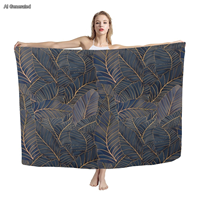 Hawaii Tropical feuille de palmier feuille de bananier vêtements de plage paréo sarongs écharpe personnalisée robe de plage maillot de bain enveloppement couvrir sarong
