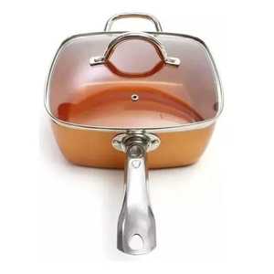 Modern <b>Ceramic</b> Marble Coated 6-Piece Pot <b>Pan</b> Glass Lids Bakelite Handles Non-Stick Aluminum Gas Induction Ready Cookware Set - Product Image 2