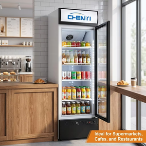 Refrigerador Comercial Compacto LC-318 con Puerta de Vidrio, Enfriamiento por Aire, Descongelación Automática, Ideal para Bebidas - Product Image 3
