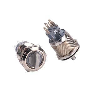 <span class=keywords><strong>2</strong></span> of <span class=keywords><strong>3</strong></span> standen draaischakelaar met lange hendel en zilveren contact - Product Image 1