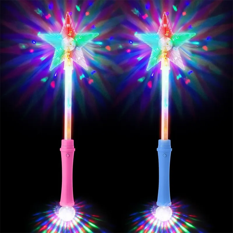 Large Pink Flashing Star Wands LED Glow Star Sticks Light Up Baton Stars Wand