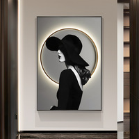 Lampe à cadre LED avec peinture à lumière tamisée, portrait de femme, nouvel arrivage, œuvre d'art décorative avec lumière réglable