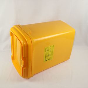 Fengji 35L Square Flip Top <b>Sharps</b> Box Medical Waste <b>Bin</b> Thickened Yellow Storage Bucket - Product Image 3