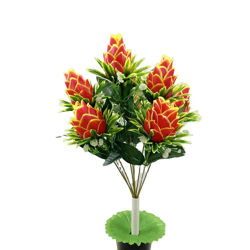 Eco Friendly Tissues Artificial Flowers 53cm*9head Bulk Artificial Wedding Flowers Home Decoration Simulated Flower