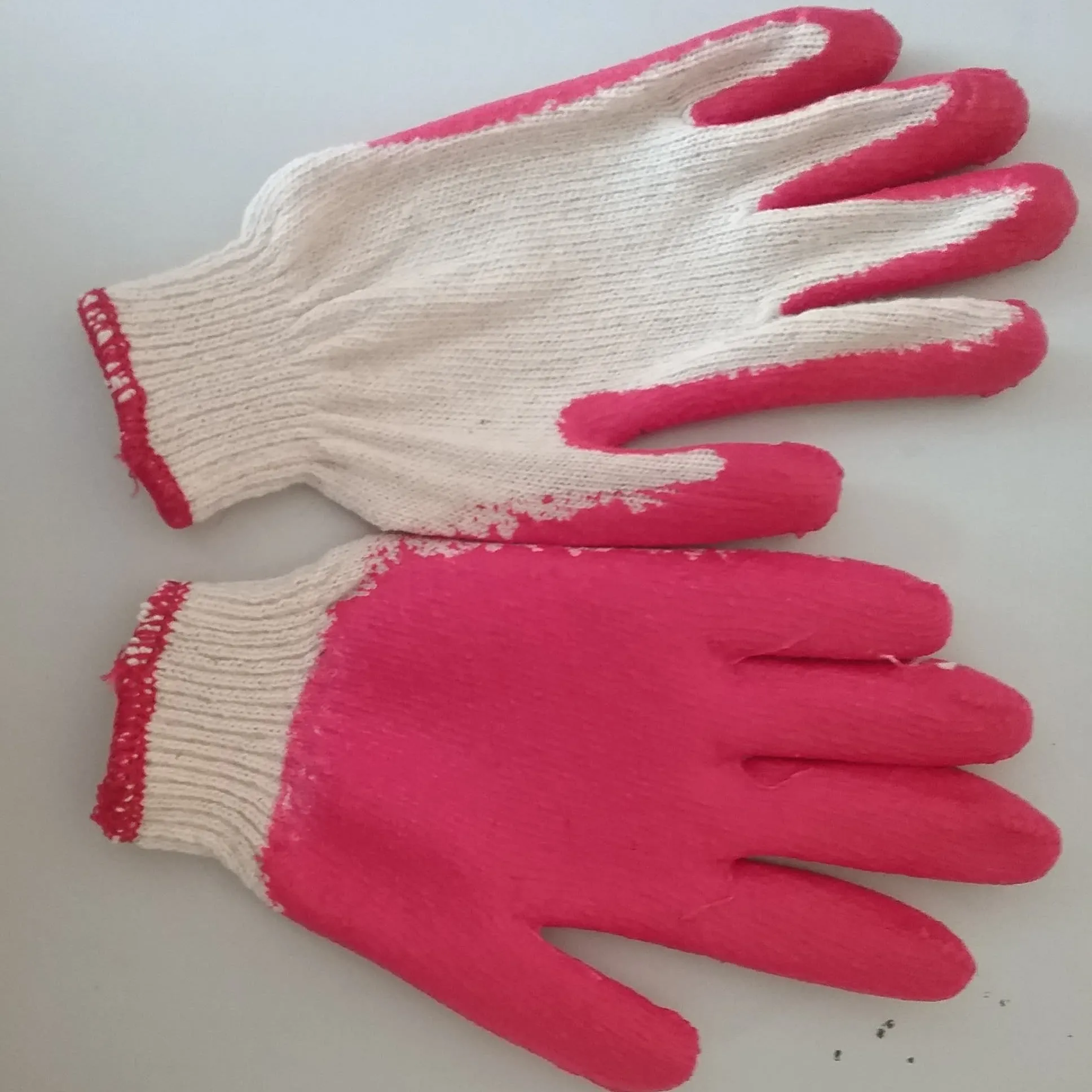 Cotton Knitted Gloves with Natural Latex Coating