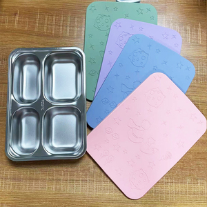 Silicone Nắp 304 Thép Không Gỉ Rò Rỉ Bằng Chứng <span class=keywords><strong>Container</strong></span> Nước Sốt Cup Kín Snack Thực Phẩm Jar Bento Hộp Ăn Trưa - Product Image 1
