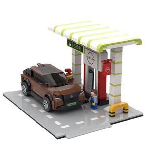 YILI, bloques de construcción de automóviles personalizados, ladrillos de <span class=keywords><strong>vista</strong></span> de calle, juguete educativo para niños, ladrillos Moc, juegos de bloques de construcción de recuerdo de negocios - Product Image 4