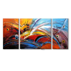 Handmade Group Of Oil Paintings Modern Abstract Pictures for Home Decor Landscape Hang Paintings Wall Art Colorful Picture