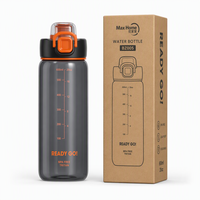 Bouteille d'eau de sport 820ml 1200ml 27oz 40oz avec infuseur à thé amovible, anti-fuite, sans BPA, en PC, gourde de gym pour le camping, à boire directement