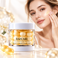 Crème en capsules de collagène au rétinol à marque privée, hydratant visage lissant et raffermissant, OBM OEM ODM, soin anti-rides personnalisé