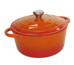 <span class=keywords><strong>Cocotte</strong></span> <span class=keywords><strong>en</strong></span> <span class=keywords><strong>fonte</strong></span> émaillée <span class=keywords><strong>ronde</strong></span> classique et colorée, antiadhésive avec couvercle, compatible four et plaques de cuisson à gaz et à induction - Product Image 6