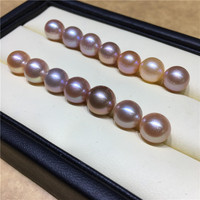 Perles de culture d'eau douce naturelles de haute qualité, demi-percées, presque rondes, 3-10 mm, en vrac, pour la fabrication de bijoux DIY